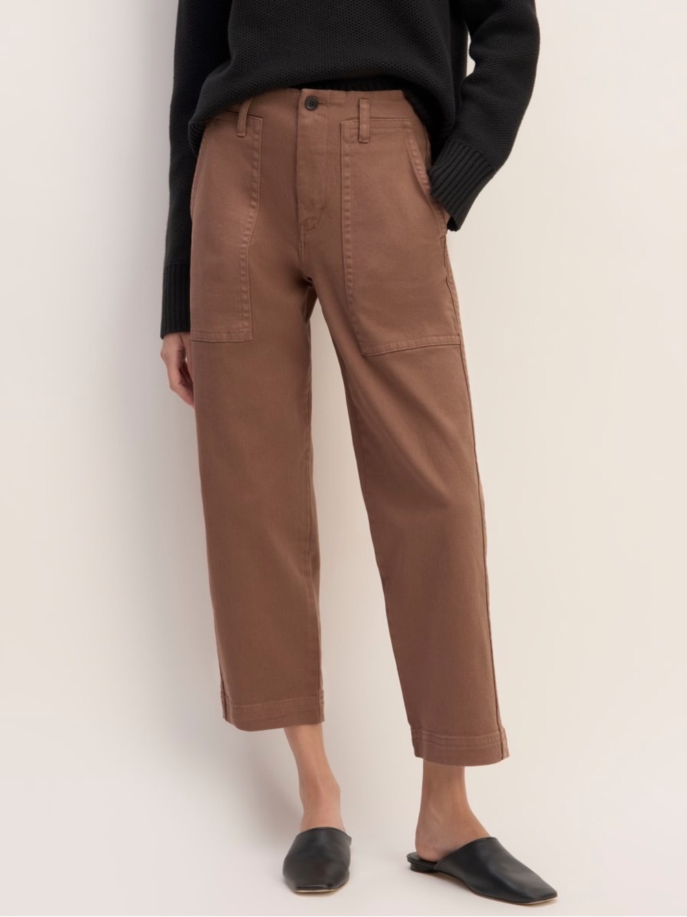 Everlane The Organic Utility Pant in Carob Brown